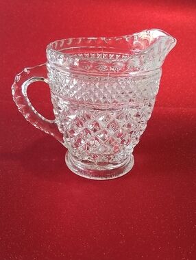 Vintage Anchor Hocking Glass Creamer Wexford Pattern